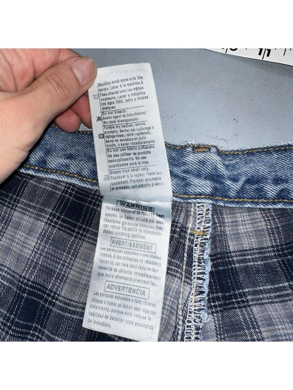 Carhartt Jeans Mens 38x32 Blue Denim Flannel Lined Relaxed Fit Chore Workwear - Picture 14 of 16